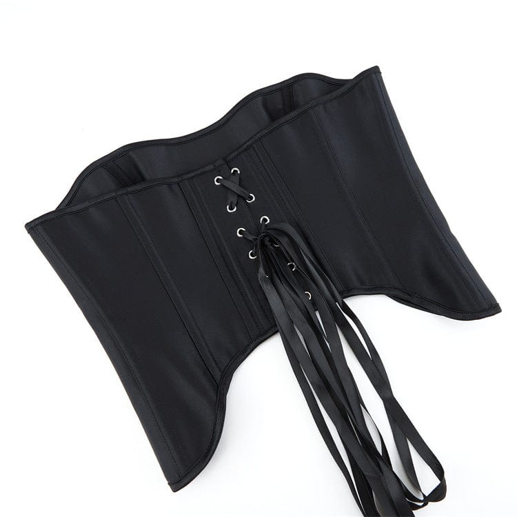 Kobine Women's Gothic Solid Color Lace-up Overbust Corset