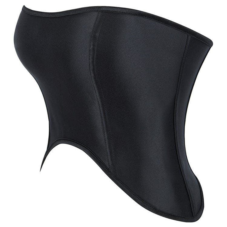 Kobine Women's Gothic Solid Color Lace-up Overbust Corset