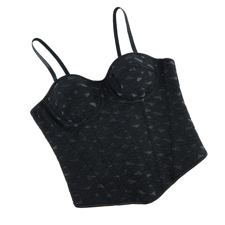 Kobine Women's Gothic Splice Lace-up Overbust Corset