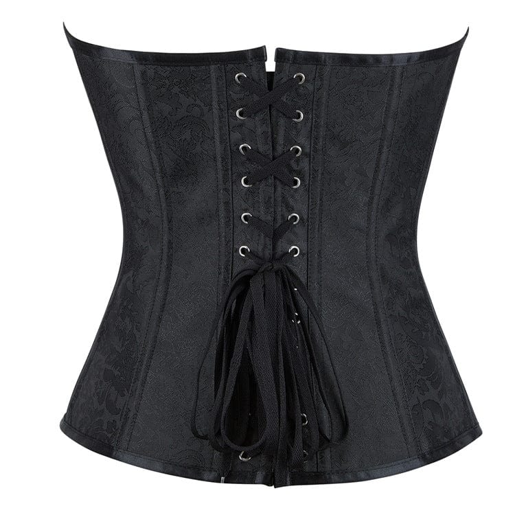 Kobine Women's Gothic Strappy Buckle-up Overbust Corset