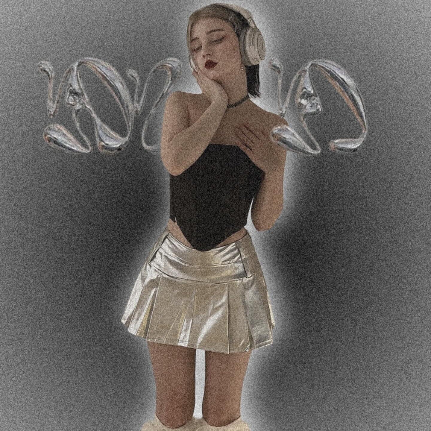 Kobine Women's Gothic Strappy Solid Color Overbust Corset