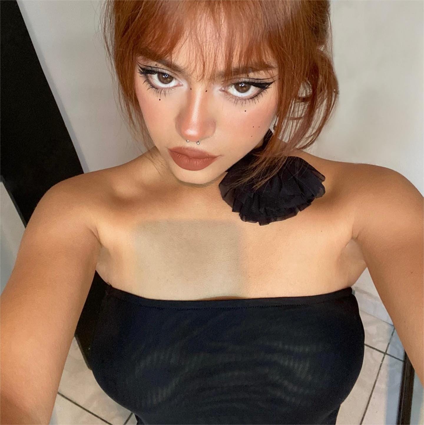 Kobine Women's Grunge Irregular Ruffled Rose Mesh Dress