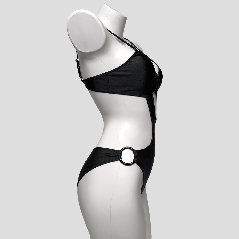 Kobine Women's Grunge Ring Cutout Swimsuit