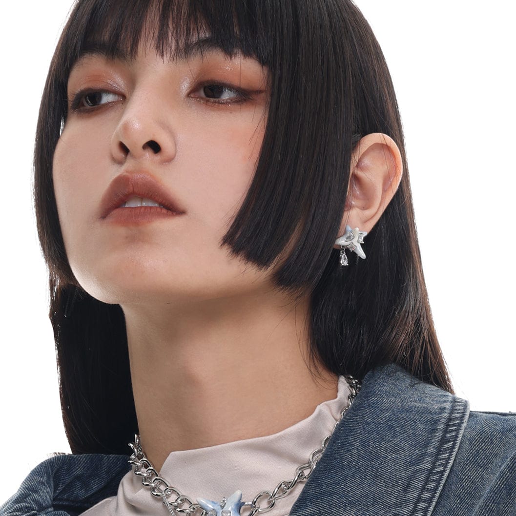 Kobine Women's Grunge Starfish Earrings