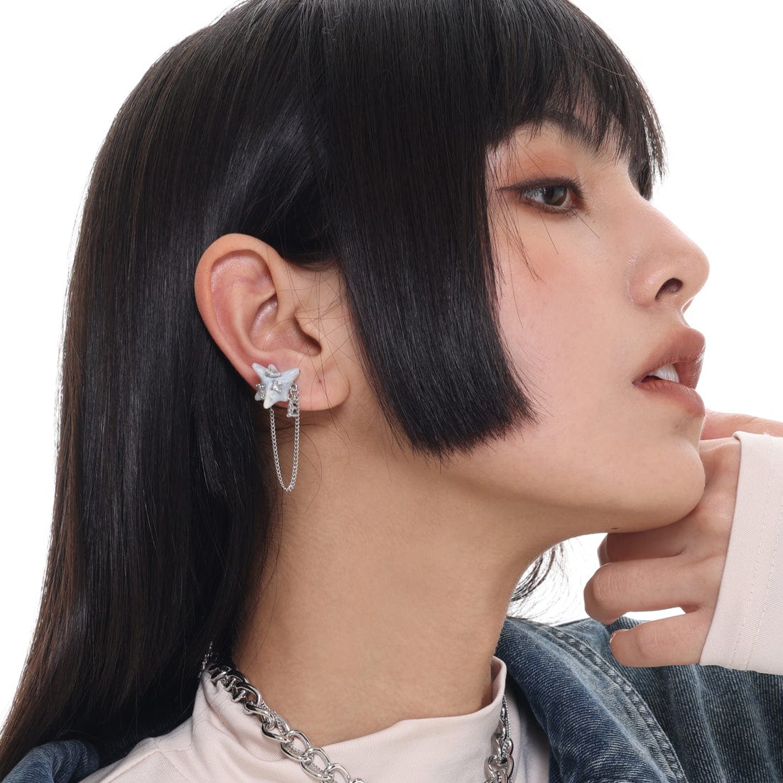 Kobine Women's Grunge Starfish Tassel Earrings