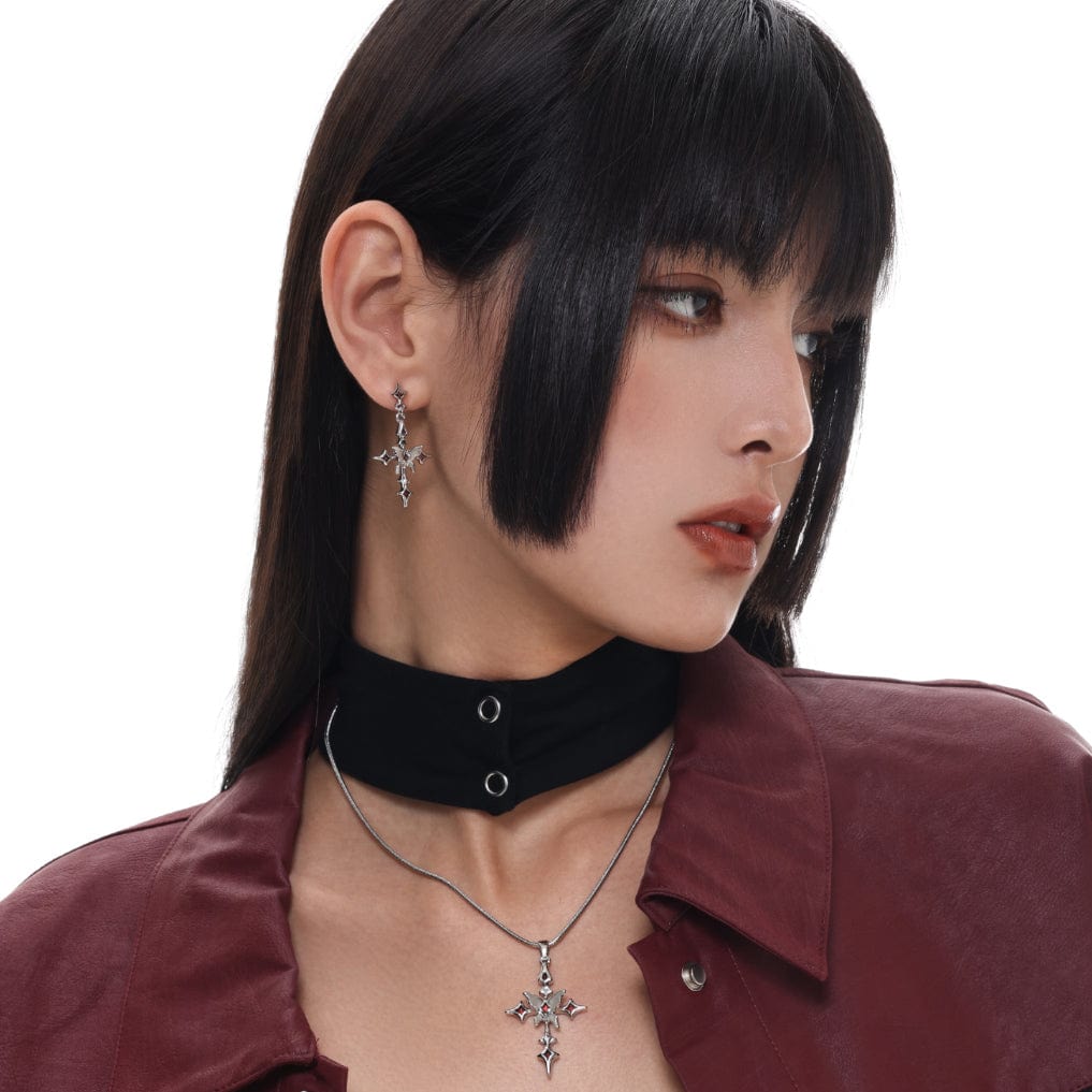 Kobine Women's Punk Butterfly Necklace