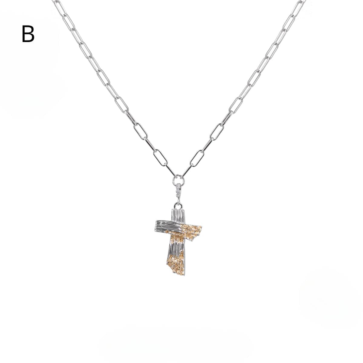 Kobine Women's Punk Cross Layered Choker