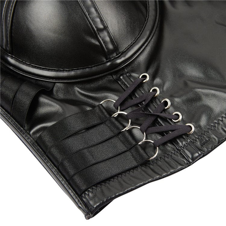Kobine Women's Punk Faux Leather Bustier
