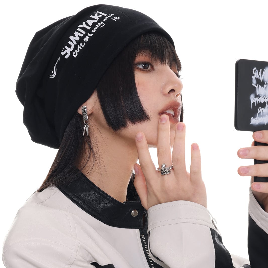 Kobine Women's Punk Heart Lava Graffiti Ring