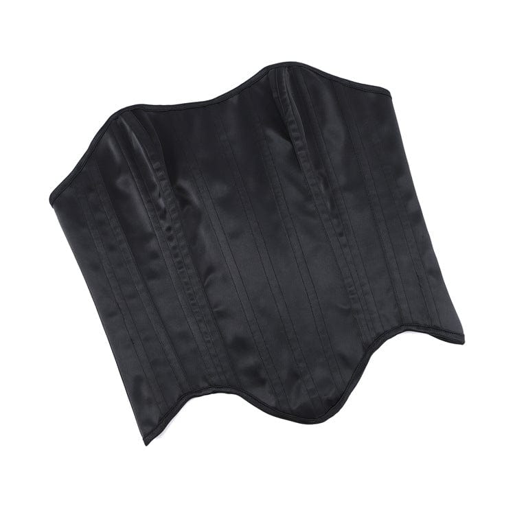 Kobine Women's Punk Lace-up Curved Hem Overbust Corset