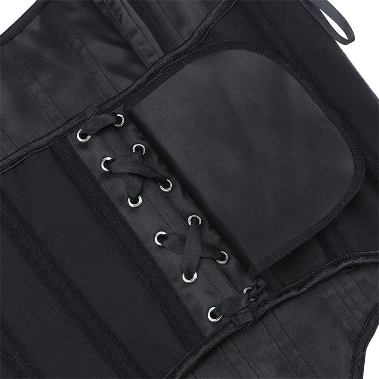 Kobine Women's Punk Lace-up Curved Hem Overbust Corset