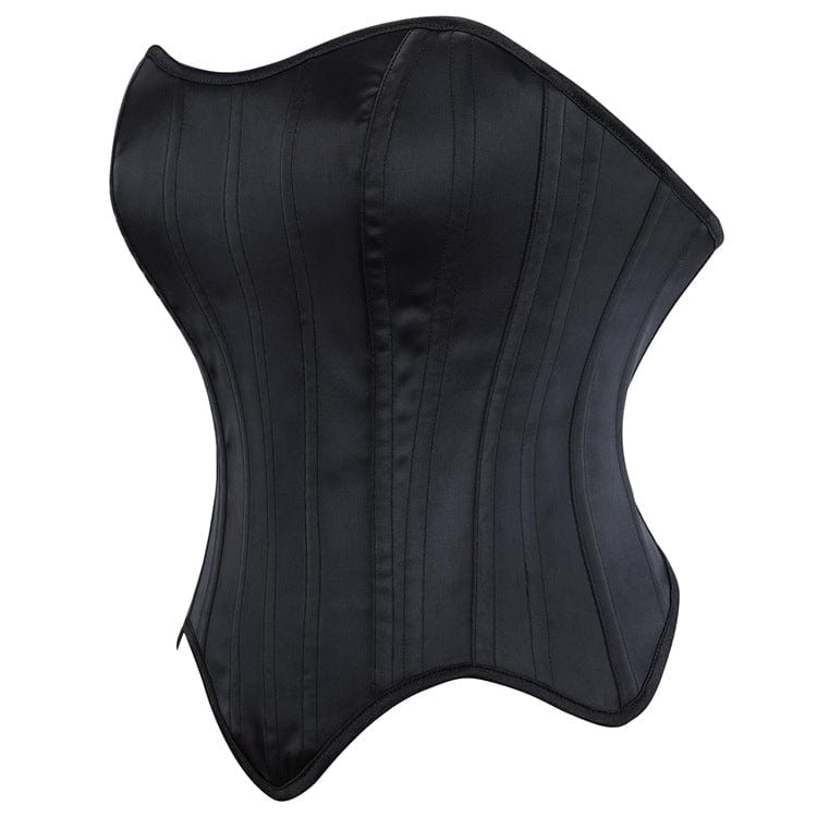 Kobine Women's Punk Lace-up Curved Hem Overbust Corset