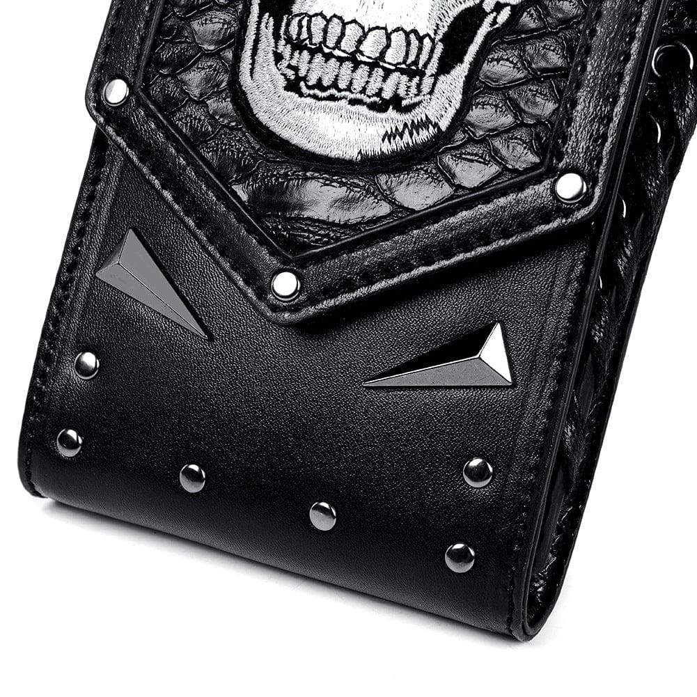 Kobine Women's Punk Skull Pattern Rivet Bag