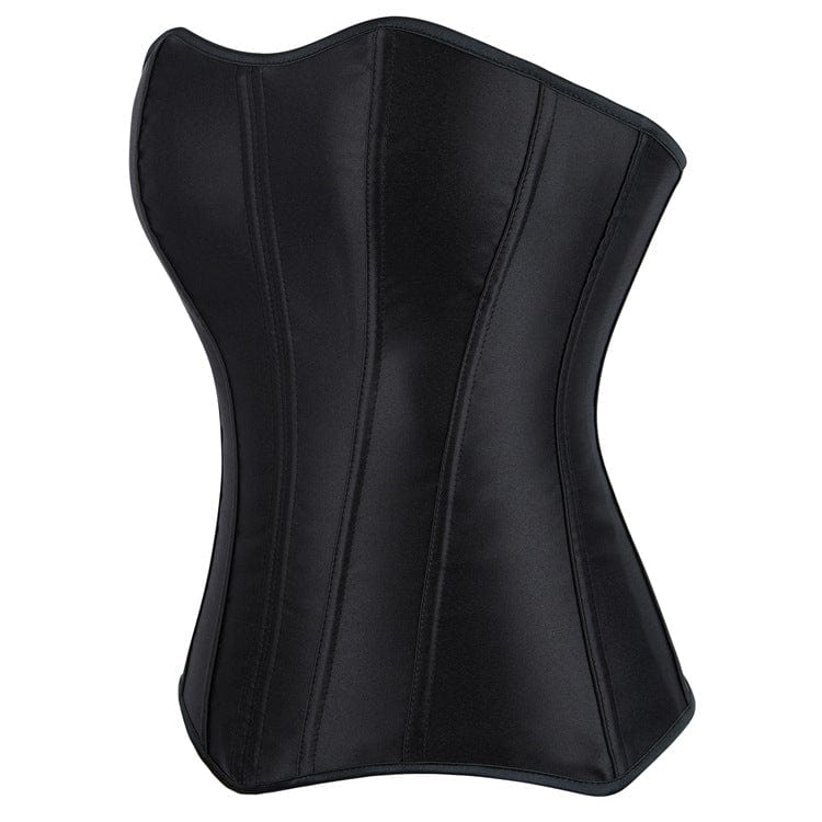 Kobine Women's Punk Solid Color Boned Overbust Corset