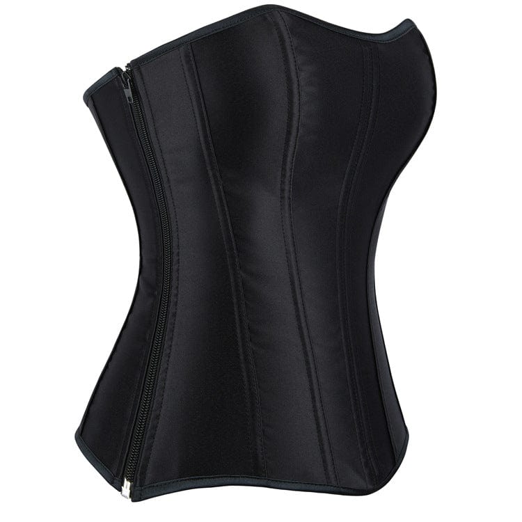 Kobine Women's Punk Solid Color Boned Overbust Corset