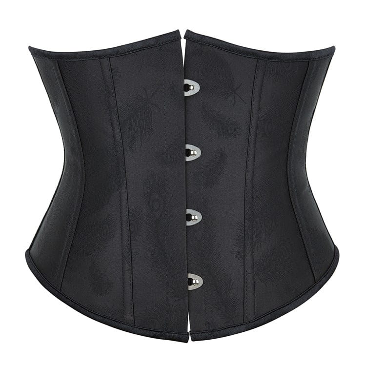 Kobine Women's Punk Solid Color Underbust Corset