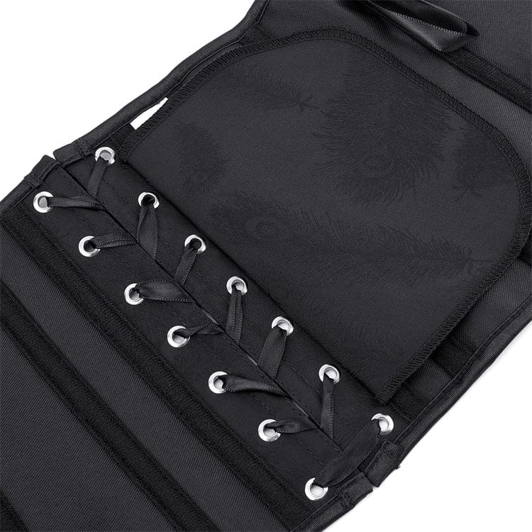 Kobine Women's Punk Solid Color Underbust Corset