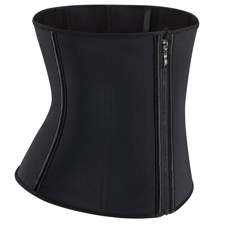 Kobine Women's Punk Solid Color Zipper Overbust Corset