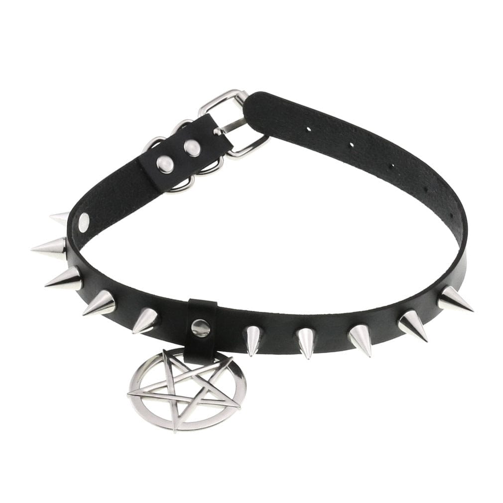 Kobine Women's Punk Star Studded Choker