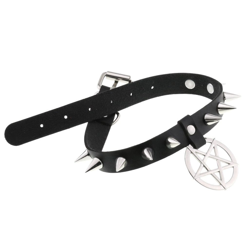 Kobine Women's Punk Star Studded Choker