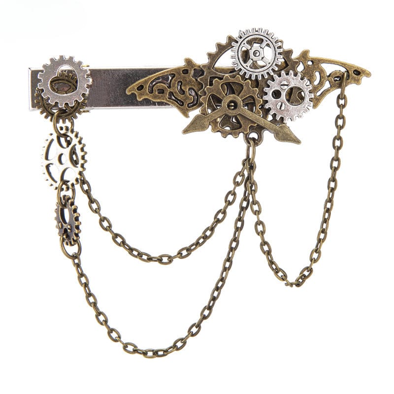 Kobine Women's Steampunk Gear Chain Hair Clip