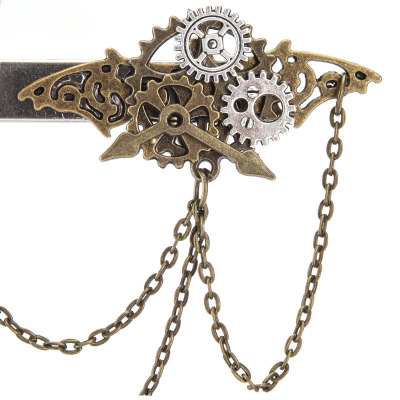 Kobine Women's Steampunk Gear Chain Hair Clip