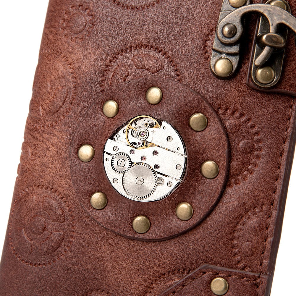 Kobine Women's Steampunk Gear Embossed Wallet