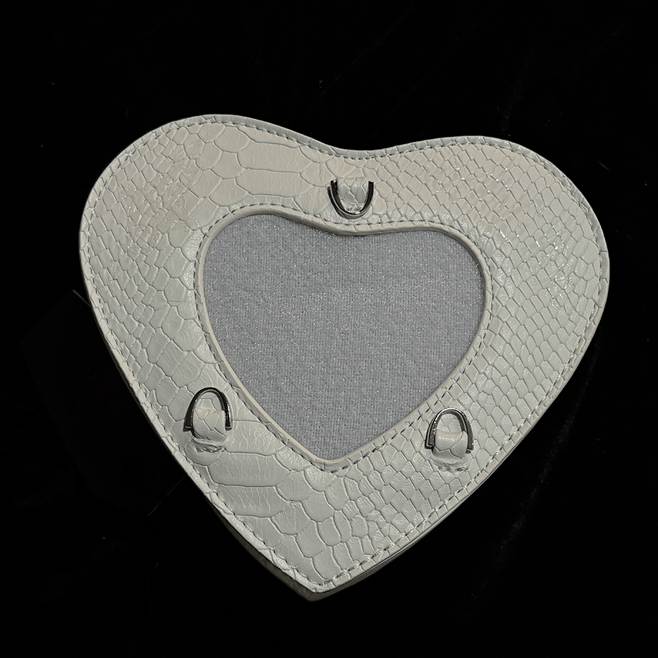 Nothing Here Women's Gothic Devil Eye Bat Wing Heart Bag White