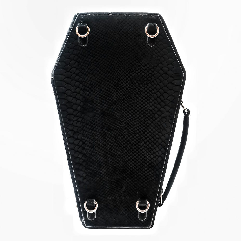 Nothing Here Women's Gothic Red Plaid Coffin Bag