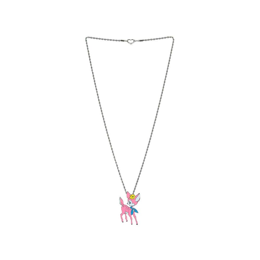 Pink Kawaii Women's Pink Kawaii Deer Rhinestone Necklace