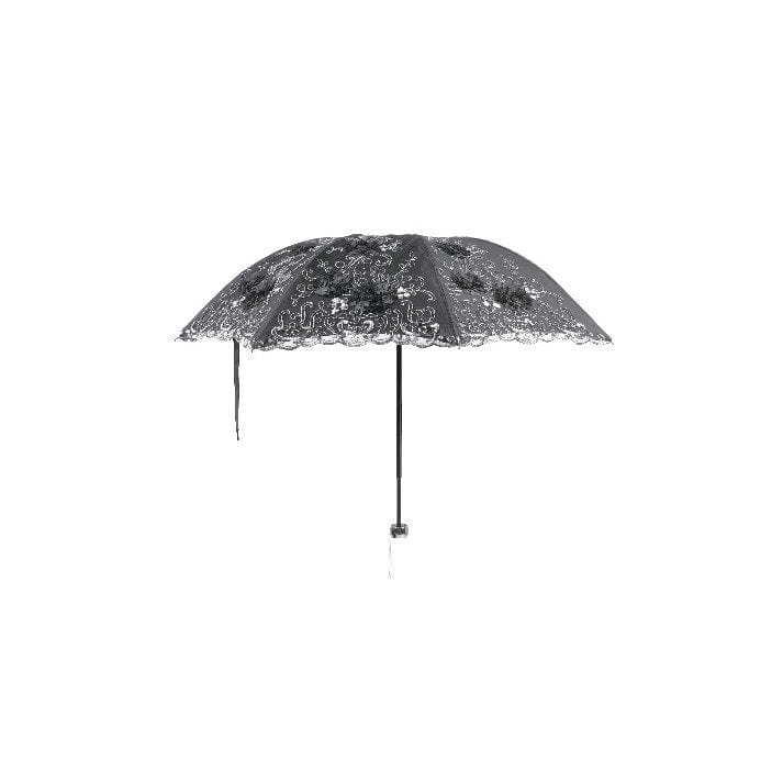 Punk Design Women's Gothic Lace Embroidered Floral Umbrella
