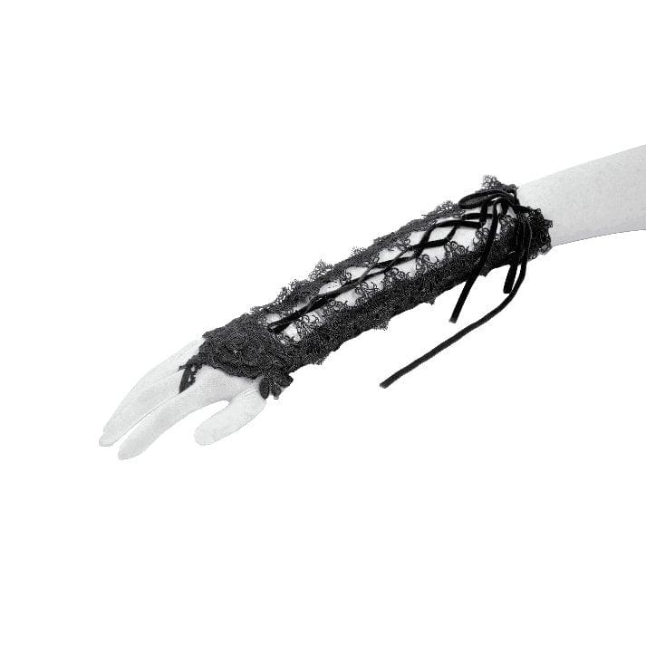 Punk Design Women's Gothic Lace-up Long Gloves