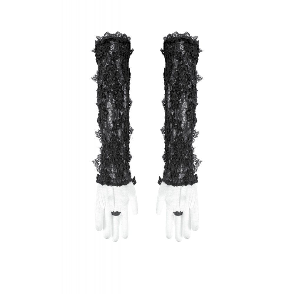 Punk Design Women's Gothic Lace-up Long Gloves