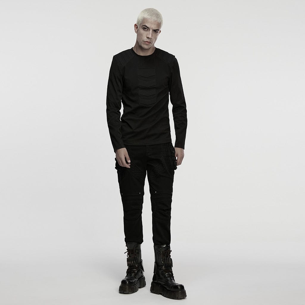 PUNK RAVE Men's Cyberpunk Minimalist Top