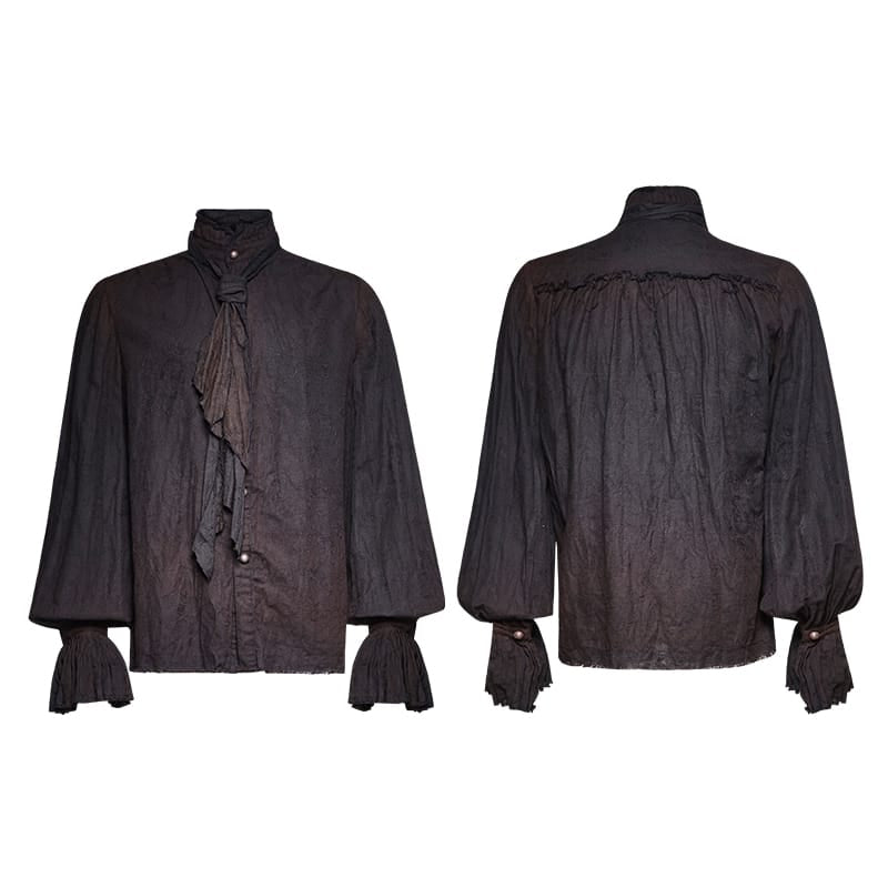 PUNK RAVE Men's Do Old Style Steampunk Tie Shirt