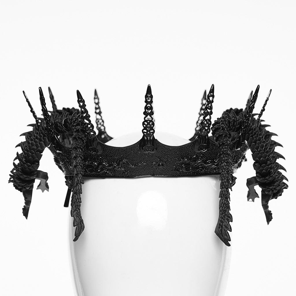 PUNK RAVE Men's Gothic Coiling Dragon Crown