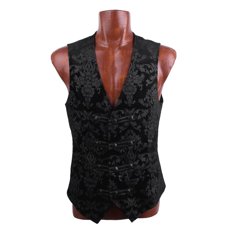 PUNK RAVE Men's Gothic Dress Vest Palace Waistcoat