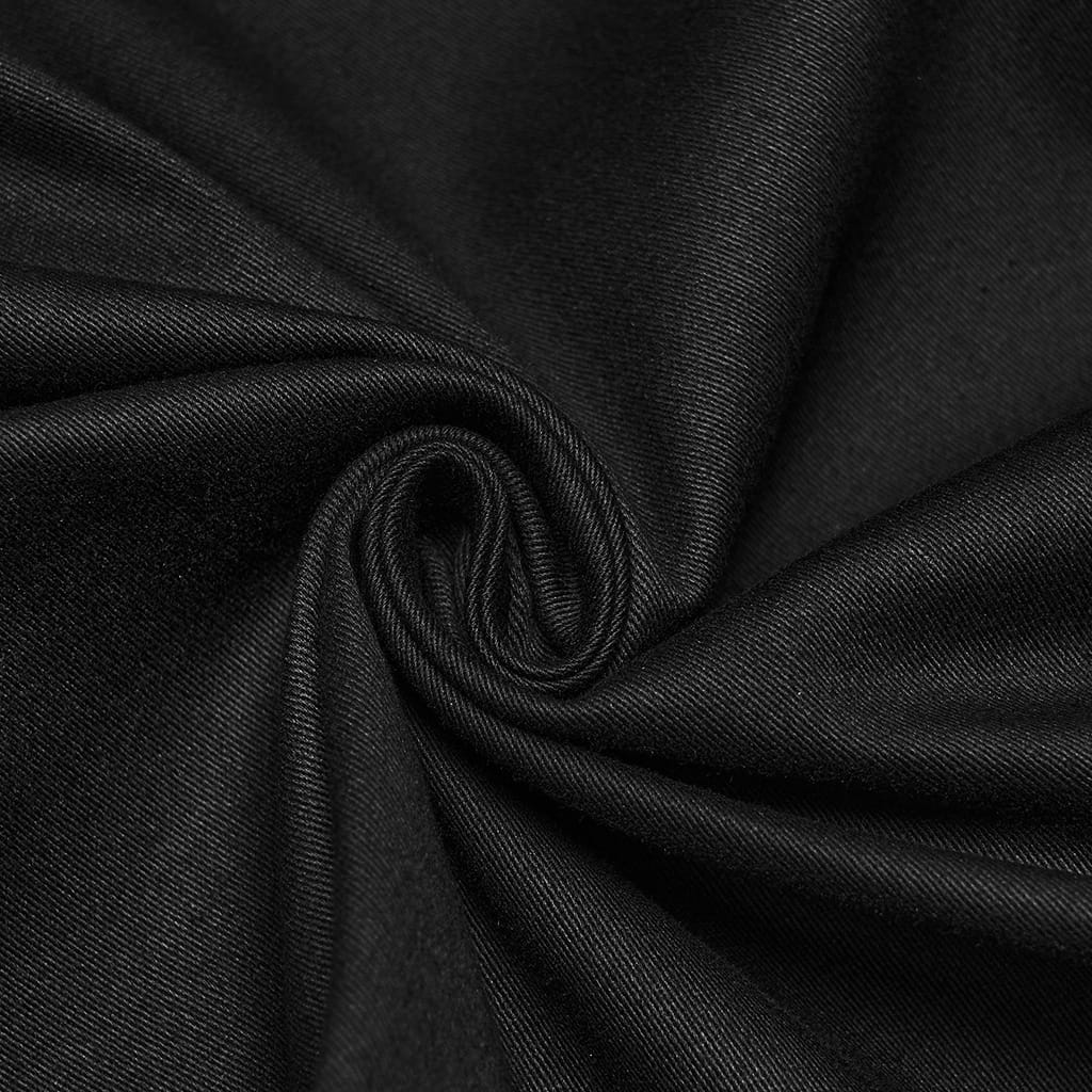 PUNK RAVE Men's Gothic Eyelet Studded Collared Long Cloak