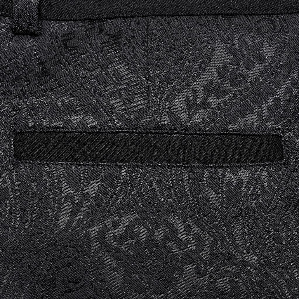 PUNK RAVE Men's Gothic Floral Jacquard Pants