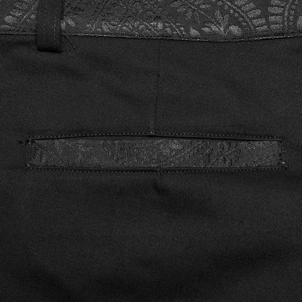 PUNK RAVE Men's Gothic Front Zip Suit Pants