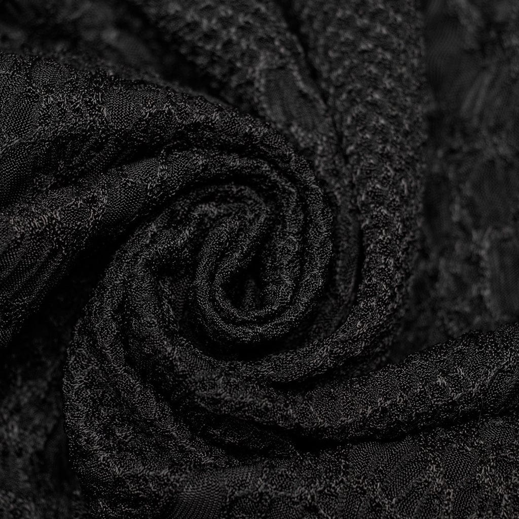 PUNK RAVE Men's Gothic Knitted Crew Neck Shirt