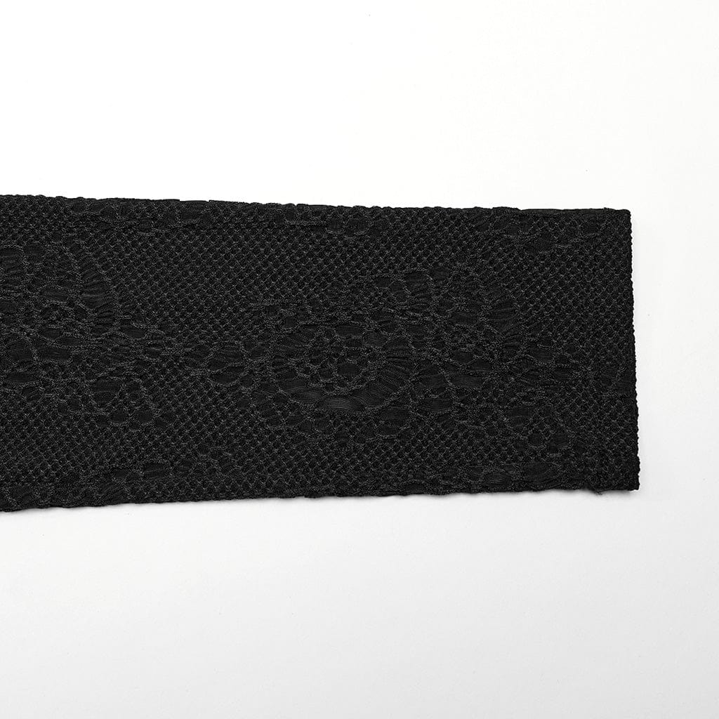 PUNK RAVE Men's Gothic Knitted Crew Neck Shirt