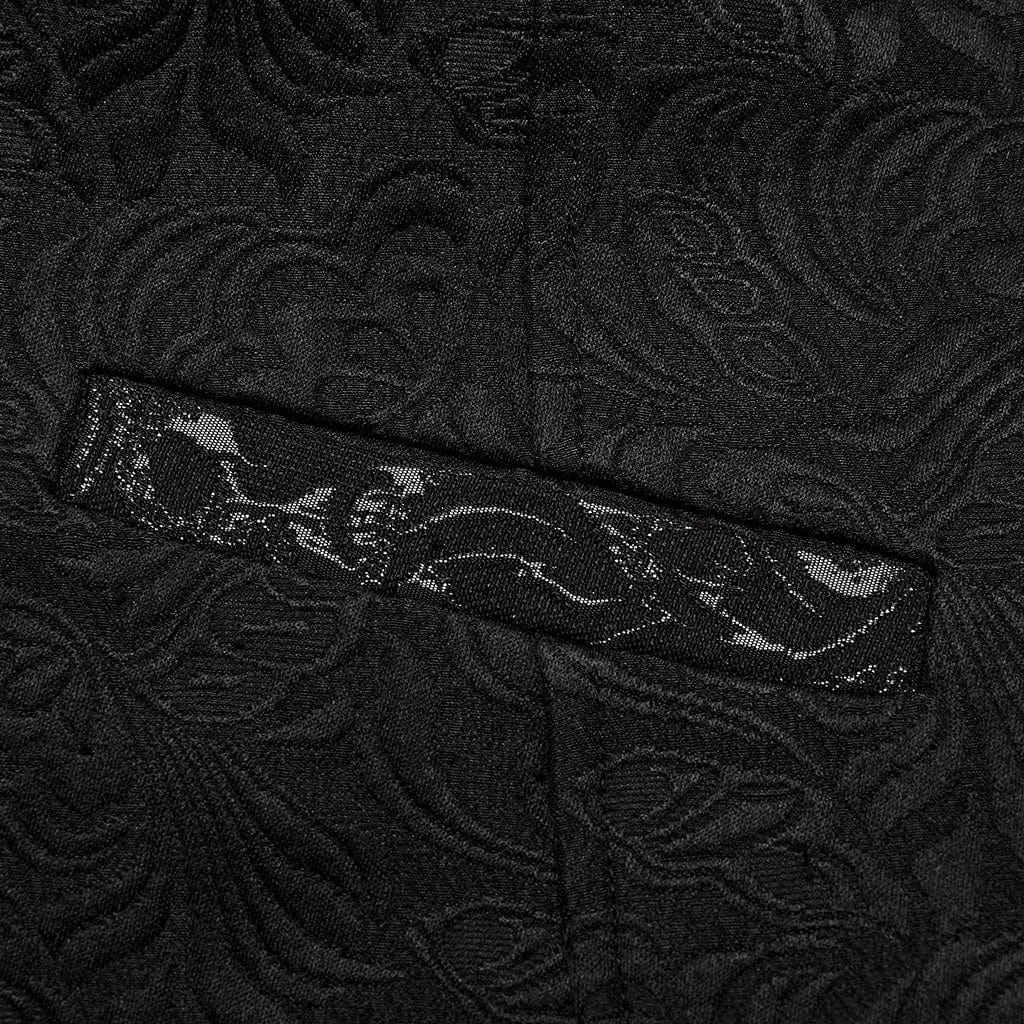 PUNK RAVE Men's Gothic Turn-down Collar Floral Bat Vest