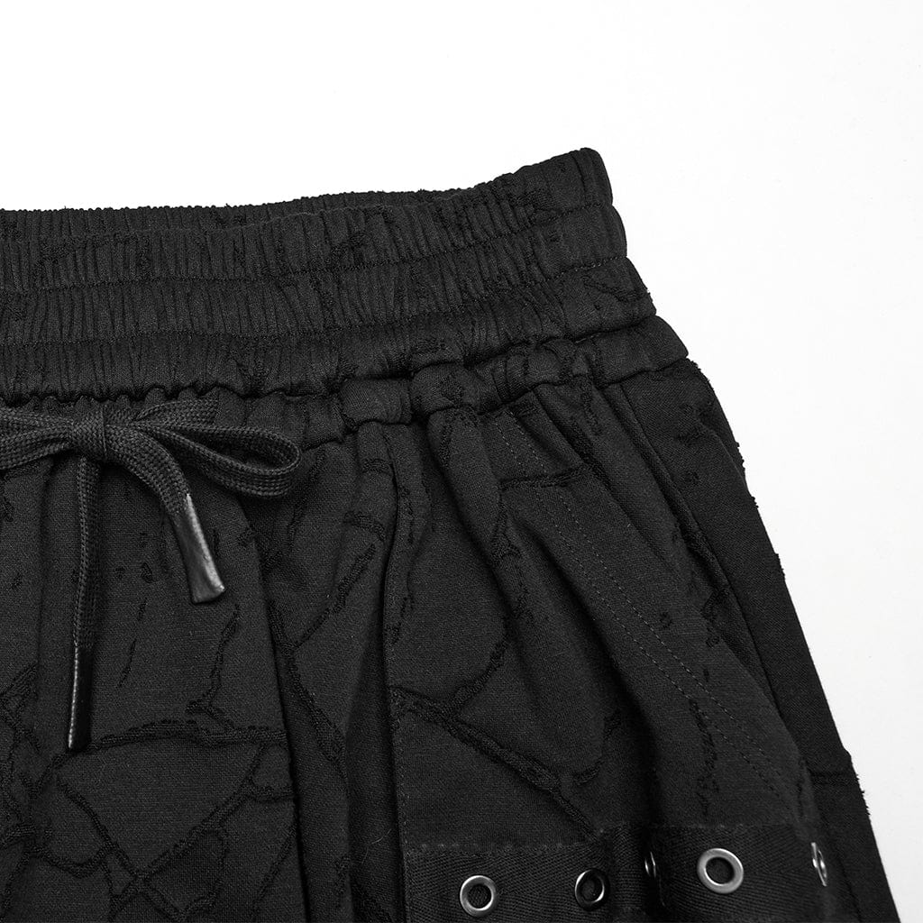 PUNK RAVE Men's Punk Big-pocket Sagging Pants with Staps