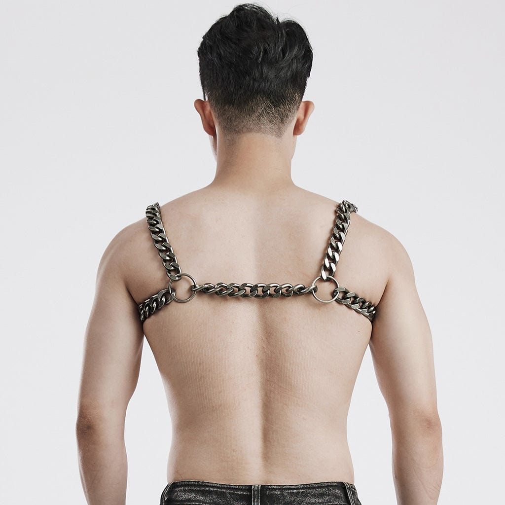 PUNK RAVE Men's Punk Chunky Chain Harness