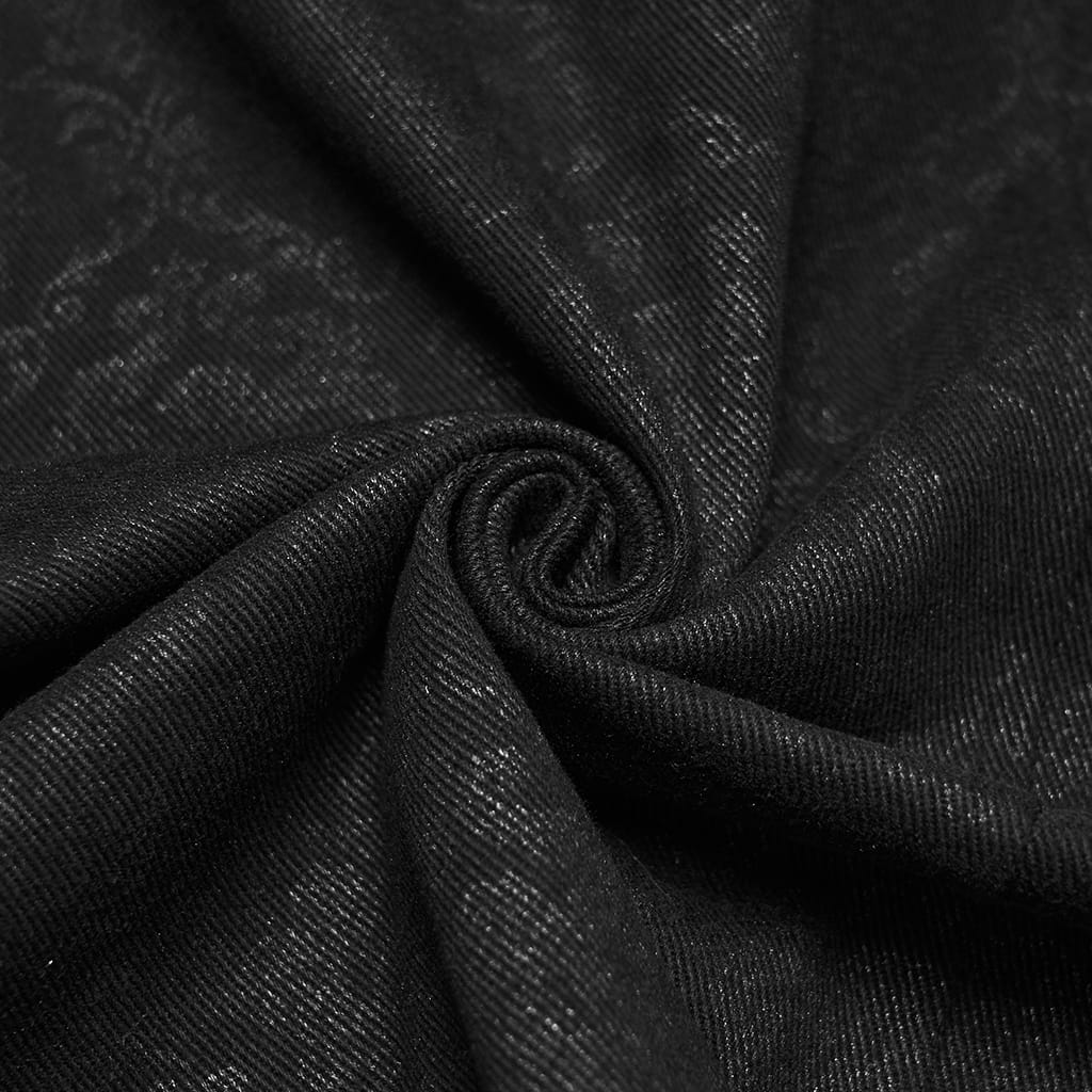 PUNK RAVE Men's Punk Lace-up Chained Zip Skirt