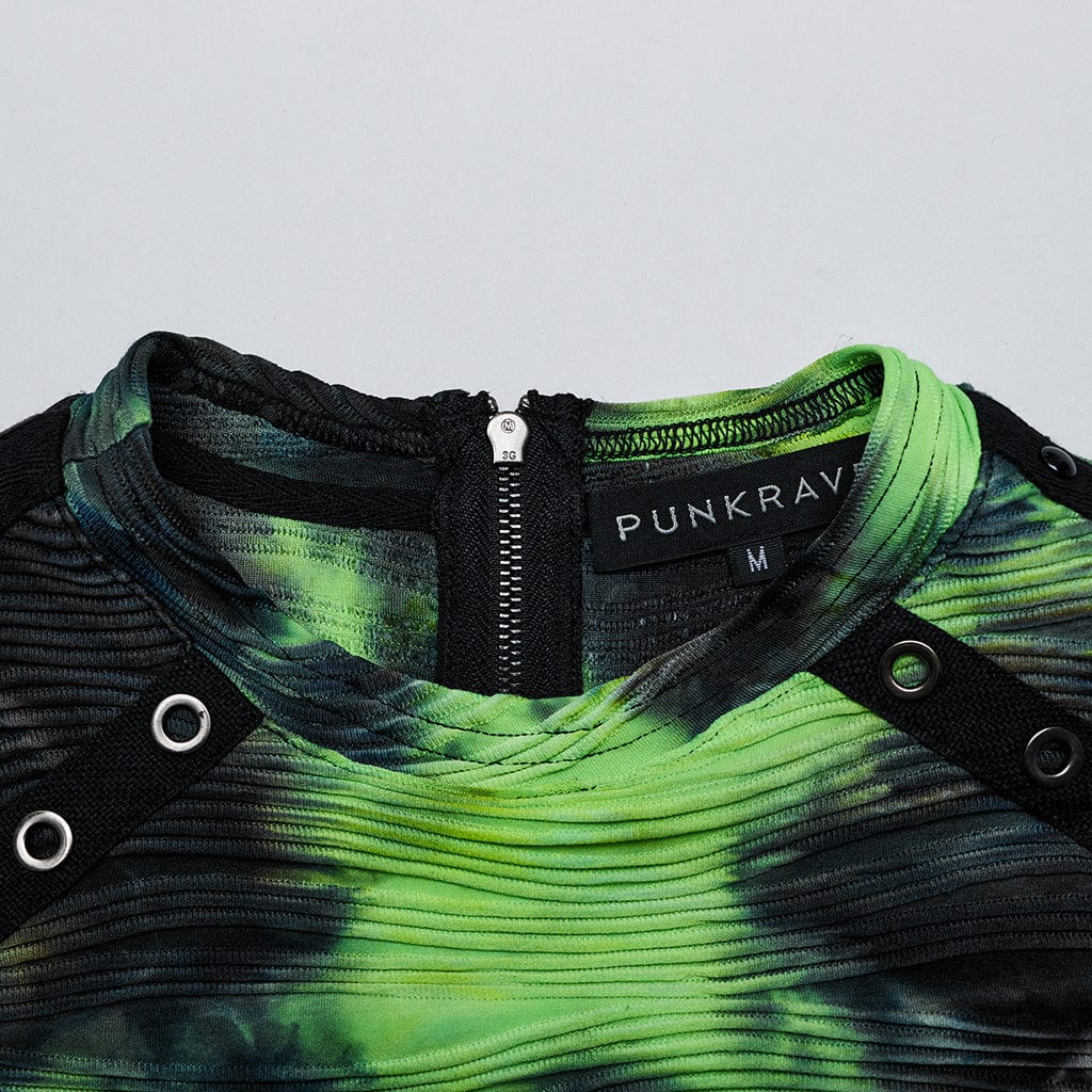 PUNK RAVE Men's Punk Tie-Dye Tank Top