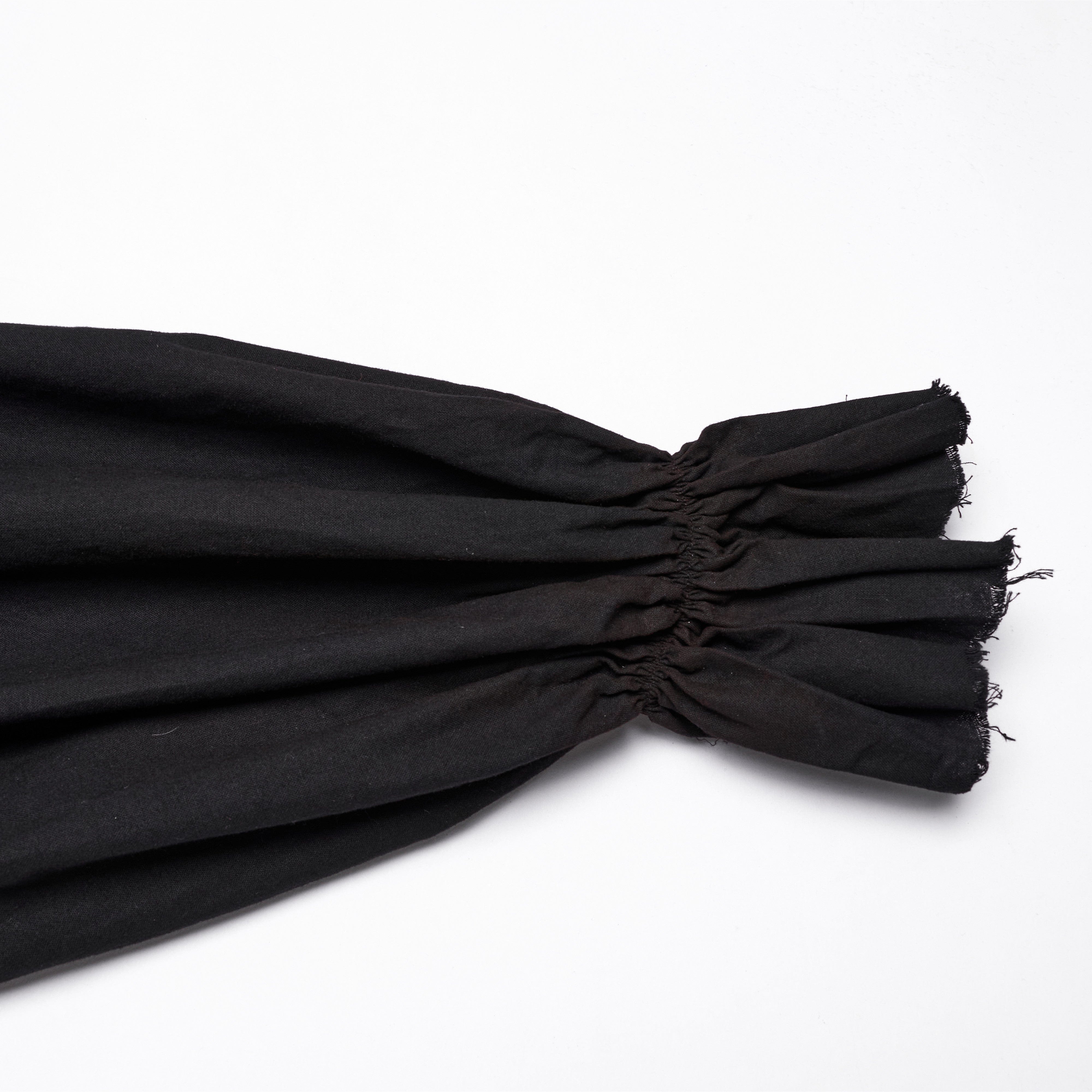 PUNK RAVE Punk Rave Men's Steampunk Ruched Lace-up Drawstring Long-Sleeve Shirt Y873