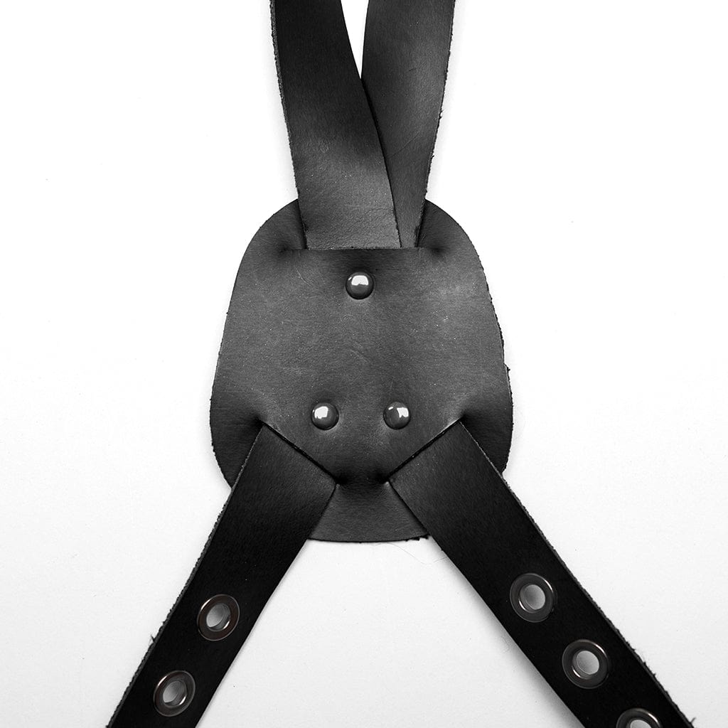 PUNK RAVE Unisex Punk Faux Leather Strap Vest Bag