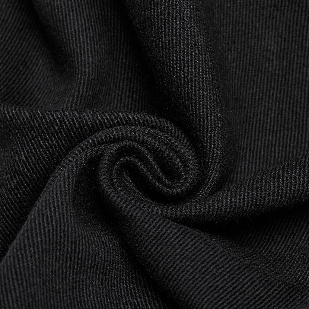 PUNK RAVE Women's Cyberpunk Studded Pleated Leggings